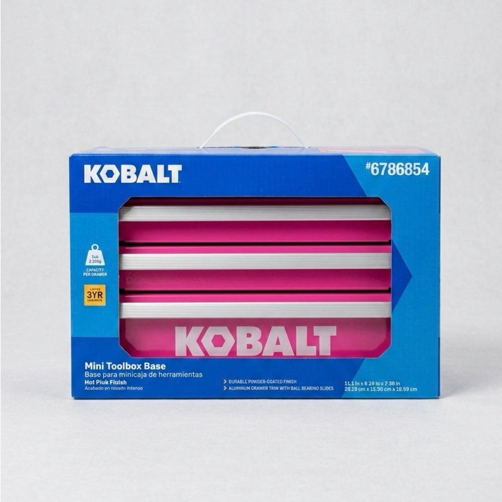 Kobalt 3 Drawer Tool / Jewelry Box - Hot Pink- Rare
